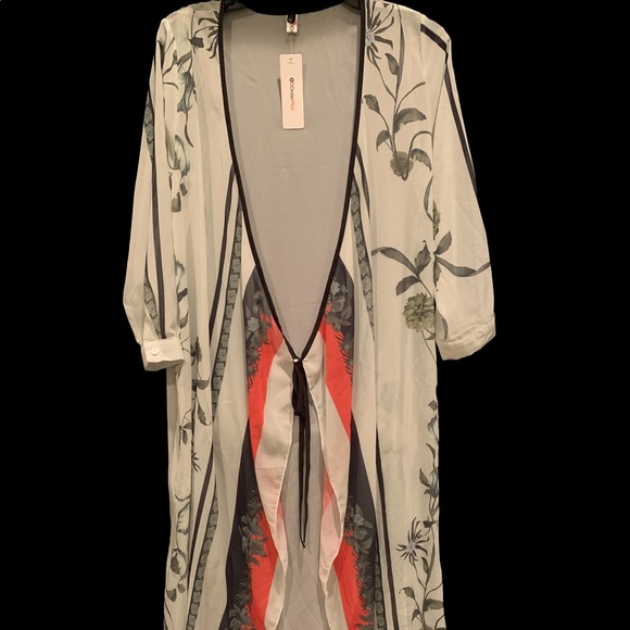 OS Order Robe Beige Plus Size Maxi New With Tags Size Medium - Picture 1 of 8